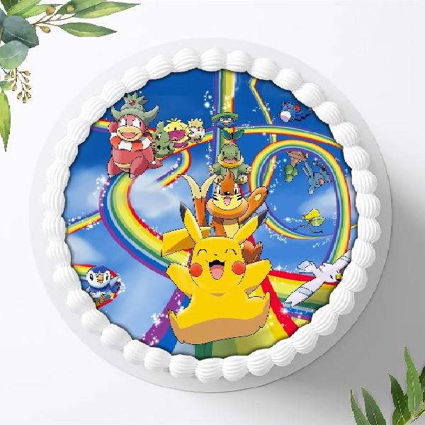 Preview: Pokemon Pikachu Tortenaufleger Ø 20cm, 0287w